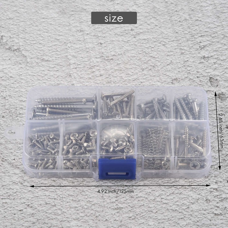 Dovhmoh 204 Pcs Guitar Screw Kit Set of 9 with