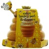 Mini Honey Pot and Dipper Bee Ceramic Wood