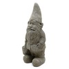 Garden Gnome with Bucket: Solid Durable Stone Statue with Vintage