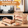 Reallnaive 4 Tier Wooden Egg Holder for Countertop, Bamboo Stackable