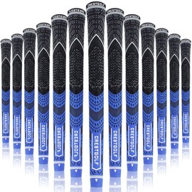 kofull Midsize Golf Grips Carbon Yarn Cord Golf Woods Irons Grips Golf Clubs Pack of 13 (dark blue)