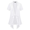 Urban CoCo Women's Short Sleeve Open Front Drape Loose Cardigan