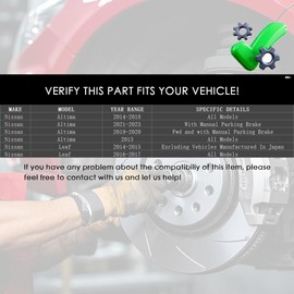 Ceramic Front and Rear Brake Pads Fit for Nissan Altima 2014-2023, Altima Sedan 2013, Leaf 2014-2017 Replacement Parts with Hardware Kit