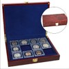 SAFE 5787 Root Wood Coin Case Premium Including 3 Trays for 36 Capsules Square