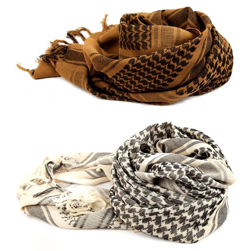 Gosfang Men's Afghan Stole Scarf, Cotton, Survival Game, Outdoor, Arab,