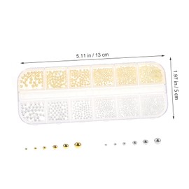 BIUDECO Decorative Nail Steel Beads Unique Manicure Charms for Fashion Nail Art Mixed Color Jewelry for Stunning Designs Easy to Apply for Parties and Events