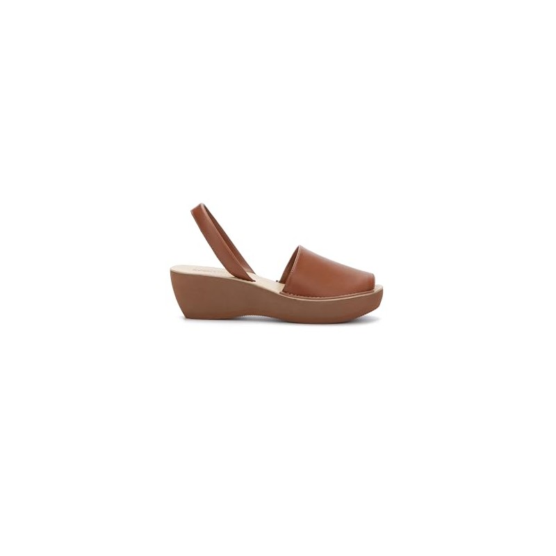 Kenneth Cole REACTION Women's Fine Glass Wedge Sandal, Brown, 7.5