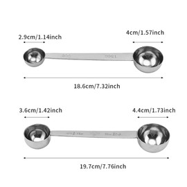 2PCS Stainless Steel Measuring Spoons Set, 30g /15g/5g Double Sided Measuring Teaspoons, Kitchen Baking Utensils for Measuring Dry and Liquid Ingredients