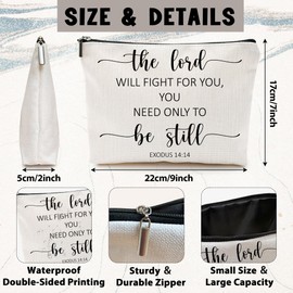 UIBOVA Christian Bible Verse Makeup Bag for Women, Birthday Gifts for Mom, Small Zipper Pouch for Purse, Christmas Bridesmaid Friendship Gifts for Sister Daughter, Girls Weekend Gifts for Women-A41