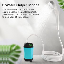 Outdoor Camping Shower Portable Electric Shower Pump IPX7 Waterproof for Camping Hiking Backpacking Travel Beach Pet Watering