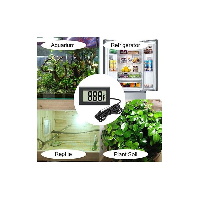 ZHITING Indoor Thermometer, Mini LCD Digital Thermometer Hygrometer, Aquarium Thermometer,