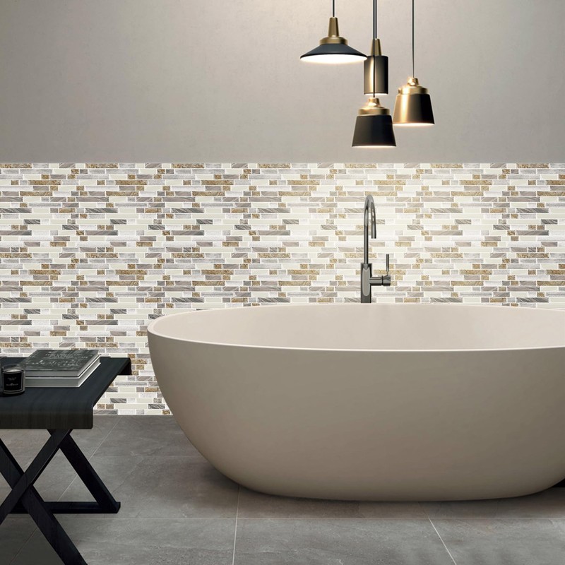 STICKGOO Peel and Stick Tile Backsplash for Kitchen, 12”×12”Stick on