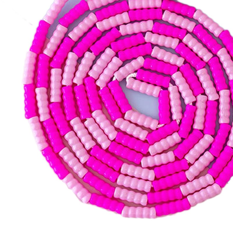 Jump Rope Comfortable Grip Adjustable Durable Lightweight Safe Beaded Skipping