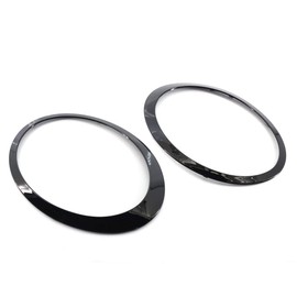 GSRECY PAIR Driver & Passenger Side Gloss Black Headlight Lamp Bezel Ring Trim Compatible with 2007-2014 MINI C S JCW Cooper Clubman Convertible R56 R55 R57 R58 R59