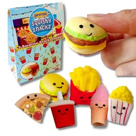 Surprise Squishy Snackz - Lunch Bag Fidget Toys Collection - Premium Squishy Toys for Squishing & Stretching - Collect Them All with Various Themes - Ideal Fidget Toy for Stress Relief & Focus