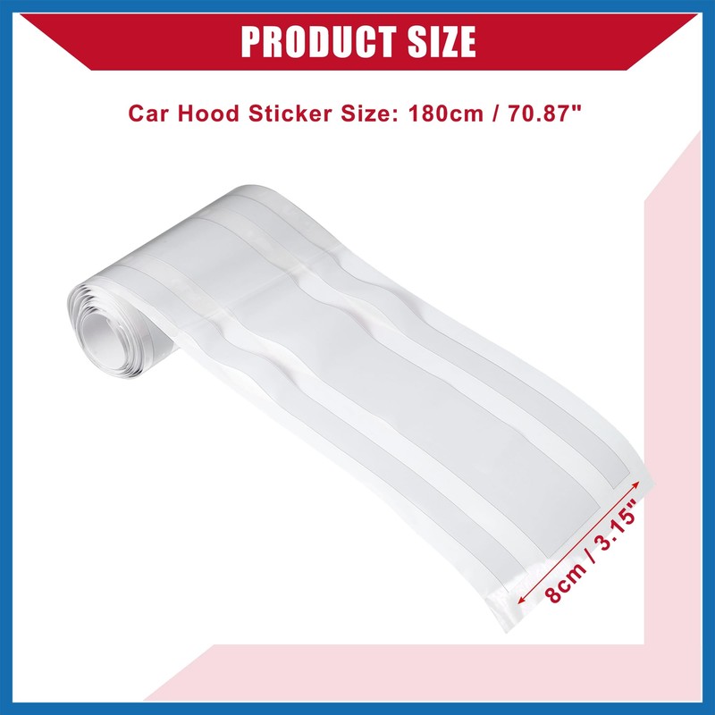 A ABSOPRO Hood Stripe Pattern Sticker/Outer for Car/Durable / 1