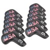 Golf Builder 12pcs/Set Black Leather USA Golf Club Iron Head