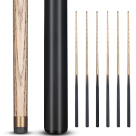 Kmise Short Kids Pool Cue Stick, 42 Inch Hardwood Pool Cue Set of 6, Black 13OZ Pool Sticks with 10 MM Brass Tips, Table Billiard Cue Stick for Home, Billiard Room