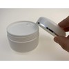 Bamboopack 3 x 250ml White Plastic Cosmetic Containers with Silver