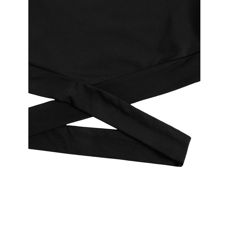 Milumia Girl's 2 Piece Cut Out Crisscross Tee Crop Tops