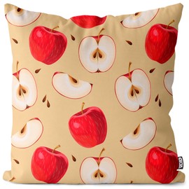 VOID Red Apples Cushion Cover Polyester Waterproof Outdoor Indoor Cushion Size: 50 x 50 cm