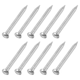 uxcell 50Pcs Small Hardware Nails, 1.5 x 19mm Carbon Steel Round Head Nail Common Finishing Nail for Household Woodworking Picture Hanging DIY Projects, Silver