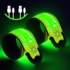 flintronic 2 Packs Light Up Armband LED Slap Safety Armband