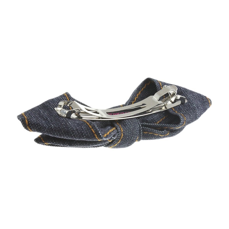 VINGTAINE H-804 Stitched Denim Ribbon Barrette Hair Accessories Hair Clip