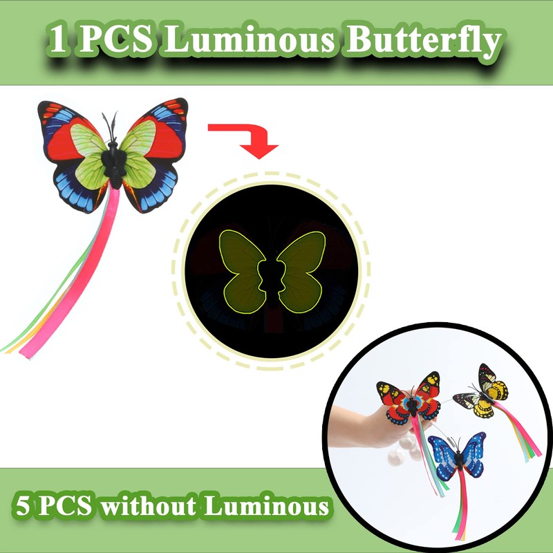 Vealind Interactive Indoor Cat Toy with 360° Rotating Butterfly (Butterfly