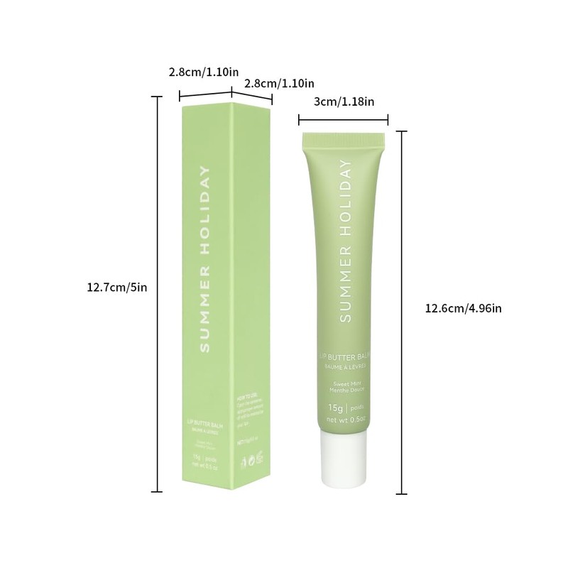 7PCS Summer Holiday Lip Glossy Butter Lip Balm, Lip Gloss