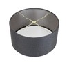 16x16x9 Granite Gray Burlap Hardback Drum Lampshade