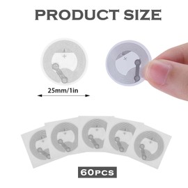 MILAKE 60 Pcs NFC Tag Stickers NTAG215 Chip, 25mm White Blank Circular Tag, 504 Bytes Memory Writable and Programmable NFC Chips for Smart Home Automation, Contact Sharing and Quick Actions