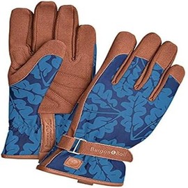 Burgon & Ball Love The Glove Ladies Gardening Gloves, Medium/Large, Oak Leaf Navy