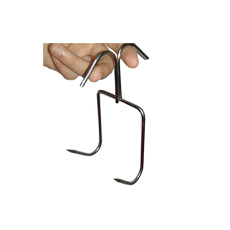TIHOOD 4Pack Smoker Hooks - Stainless Steel Bacon Hanger, Roast
