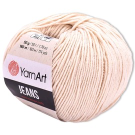 Frida's Wollhaus YarnArt 50 g Jeans Knitting Crochet Amigurumi Baby Wool Pastel Colours 63 Colours (05 | Champagne)