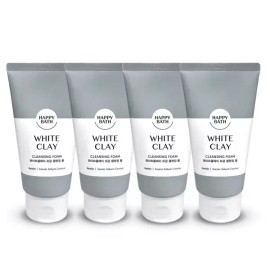 Happybath 해피바스 화이트 클레이 모공 클렌징 폼 150g 4개 Happy Bath White Clay Pore Cleansing Foam 150g 4ea