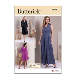 Butterick Misses' Knit Dresses Sewing Pattern Kit by Palmer/Pletsch, Design Code B6940, Sizes 4-6-8-10-12