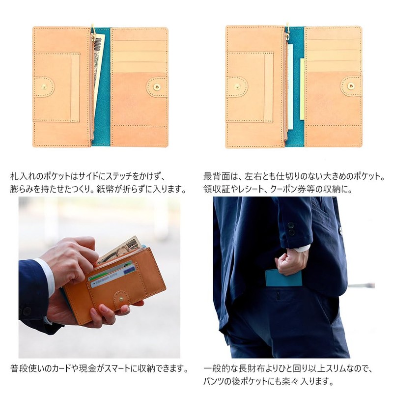 Agility affa "Bill" Long Wallet, Bill Wallet, Folding Wallet, Compact,