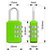 4 Pcs Combination Lock, 3 Digit Outdoor Combination Padlock keyless