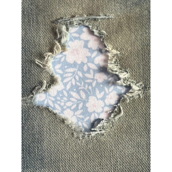 Ditsy Floral in Stretch Jean Patches Super Strong Iron On-