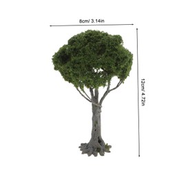 Kisangel Lifelike Mini Landscape Tree Model for Sand Table DIY Realistic Micro Scene Decoration High Simulation Miniature Tree Ornament for Train Railway and Architectural Models