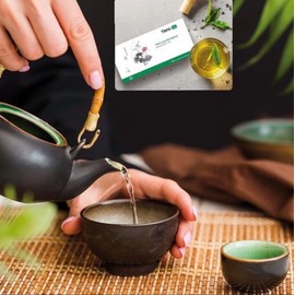 TIENS Lipid Metabolic Management Tea - 40 Bags x 1.5g - Herbal Tea Blend with Gynostemma, Lotus Leaves, Cassia Seeds, Chinese Knotweed, 6 Varieties of Green Tea, Calcium, Iron, Phosphorus