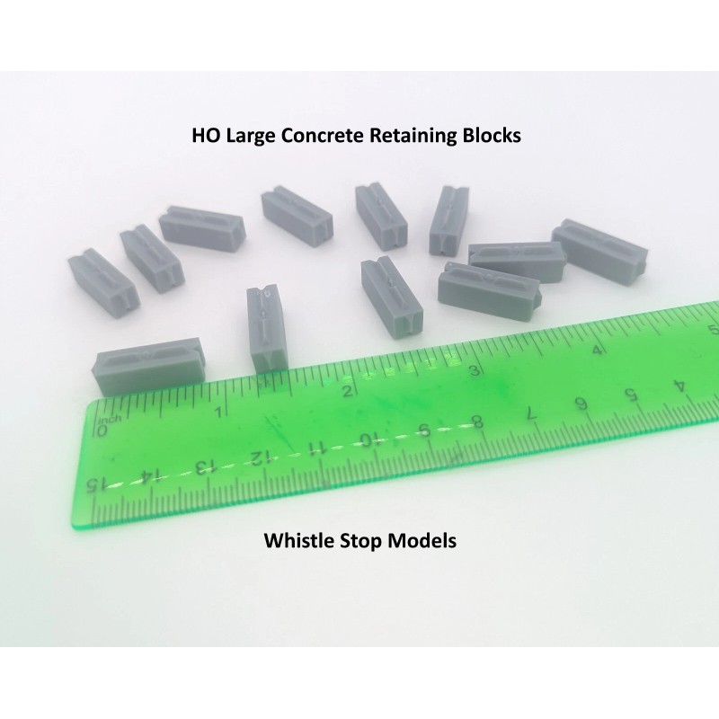 HO Large Concrete Retaining Blocks 12/set