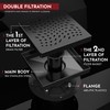 WEBANG 6 Inch Square Shower Drain Black Floor Drain with