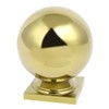 sourcingmap 80mmx80mm Ball Top Cap 201 Stainless Steel Gold Tone