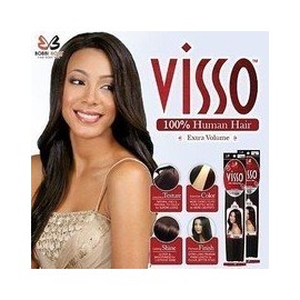 BOBBI BOSS VISSO 100% Human Hair Weave Natural YAKY Straight # 1 14inches 14''