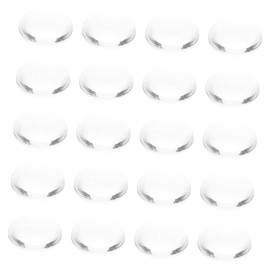 PACKOVE 20pcs Glass Color Card Tulip Glass Cabochons Flatback Dome Cabochon Gel Nail Stickers Colorful Marine Organism Glass Cabochons Jewelry Making Nail Color Display Transparent