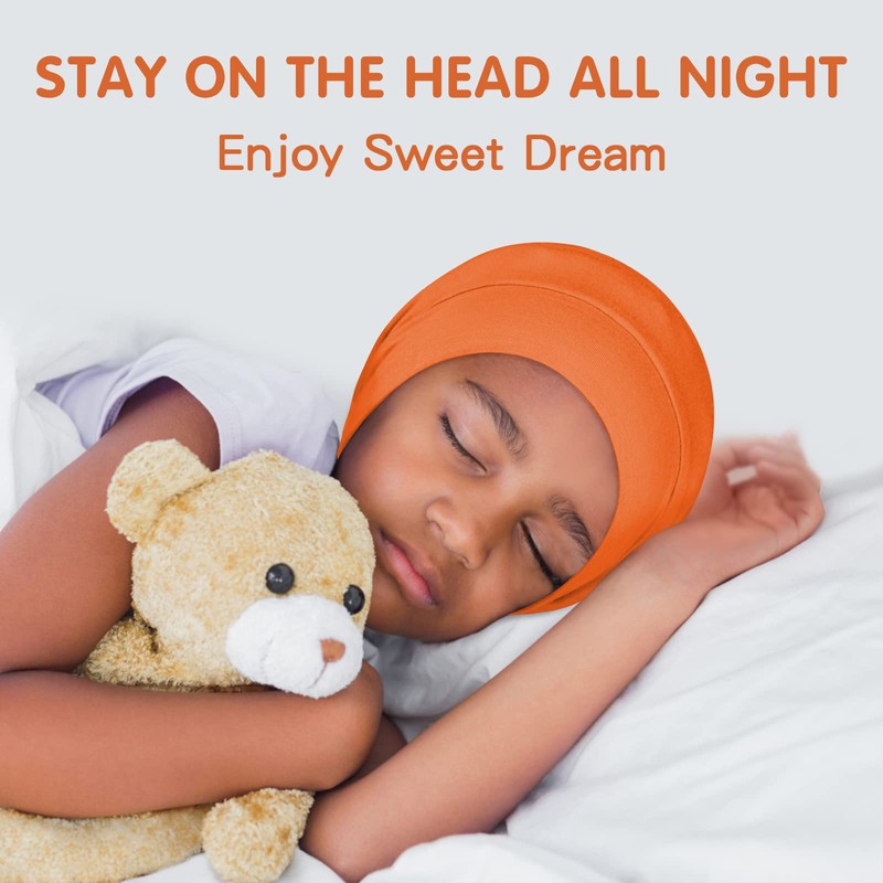 Fittia Silk Satin Bonnet for Kids, Silk Sleep Cap for