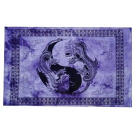 Purpledip Wall Poster Dragon Yin Yang Bohemian (20076)