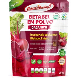 Nature's Blessings Betabel en Polvo Certificado Orgánico 200g | Raw | Vegan